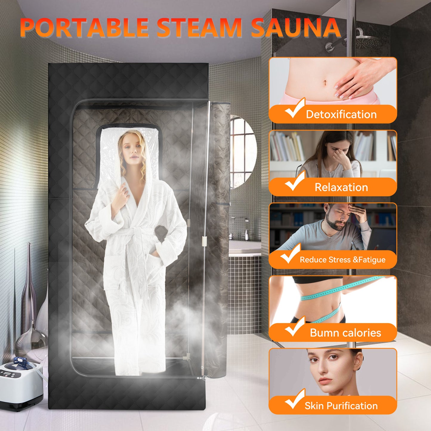 Portable Full-Body Sauna Room | At-Home Spa for Relaxation and Detox