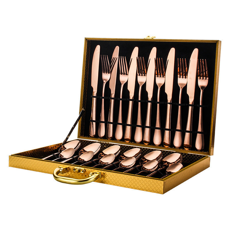 24-Piece Stainless Steel Tableware Set