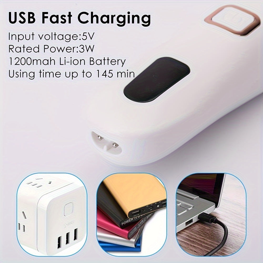 Electric Foot Grinder & Callus Remover | Rechargeable Pedicure Kit with 3 Roller Heads