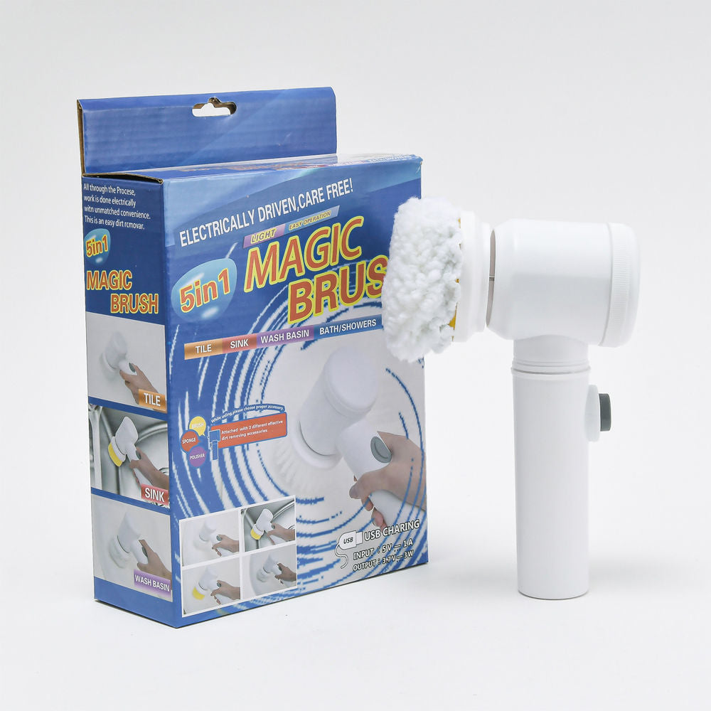 Electric Scrubber Brush for Dishes, Tile & Grout | Handheld Cleaner with Multiple Heads