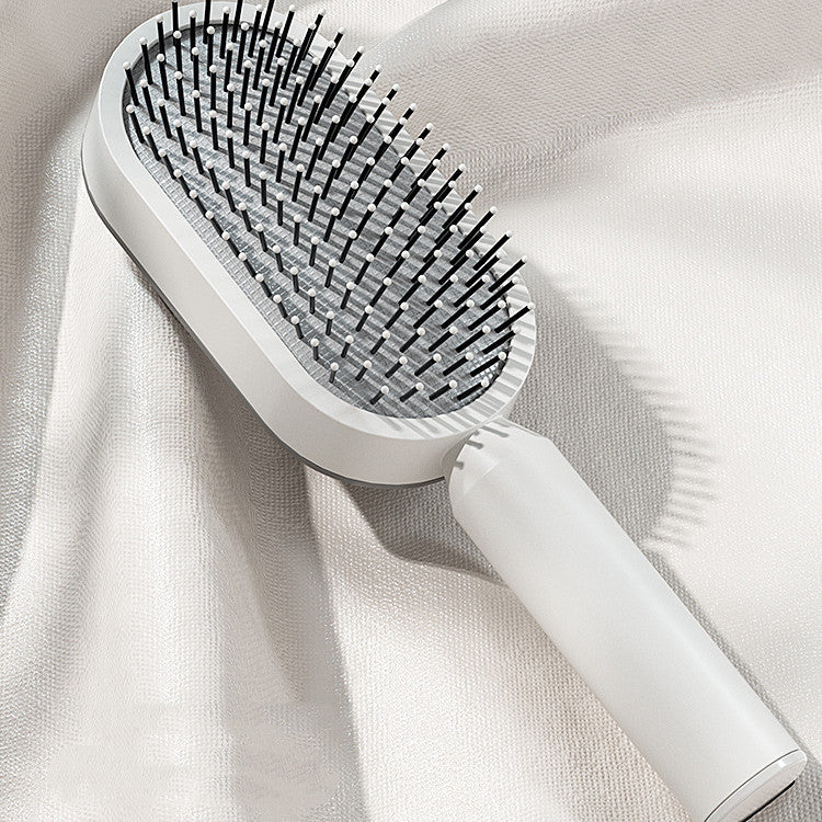 Self-Cleaning Detangling Hair Brush | Massage Cushion, Anti-Frizz, Easy Clean