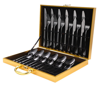 24-Piece Stainless Steel Tableware Set