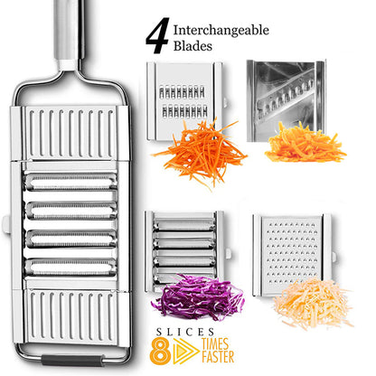 Professional Stainless Steel Grater | Fruit and Vegetable Cutter for Home Use