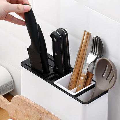 Kitchen Cabinet Knife & Tableware Storage Holder – Space-Saving Plastic Rack