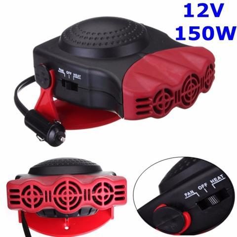 Compact Automotive Windshield Heater & Cooler | 150W Car Fan