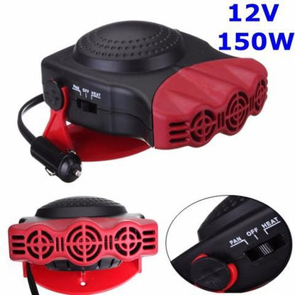 Compact Automotive Windshield Heater & Cooler | 150W Car Fan