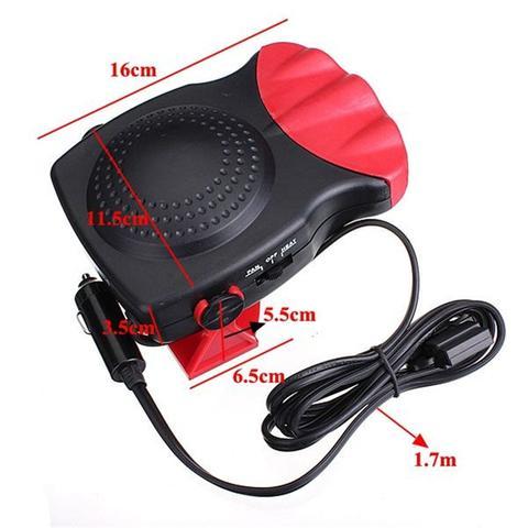 Compact Automotive Windshield Heater & Cooler | 150W Car Fan