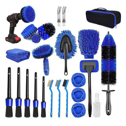 Professional Car Detailing Brush Kit 26pcs | Auto Care & Cleaning Tools