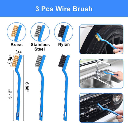Professional Car Detailing Brush Kit 26pcs | Auto Care & Cleaning Tools