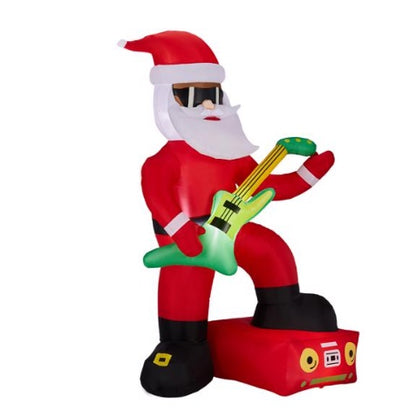 5FT Black Guitar Old Man, Christmas Inflatable Decoration