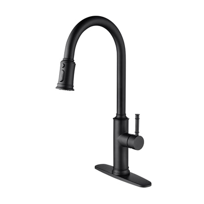 Contemporary Kitchen Faucet with Pull-Down Spray | Single Handle Stainless Steel