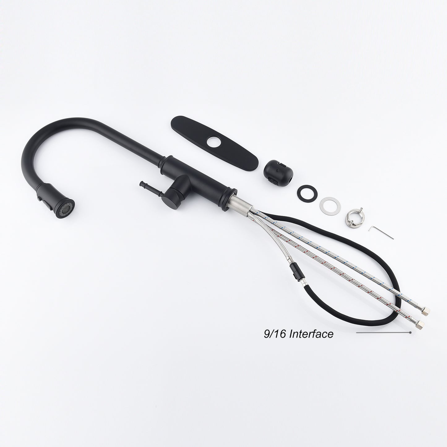 Contemporary Kitchen Faucet with Pull-Down Spray | Single Handle Stainless Steel