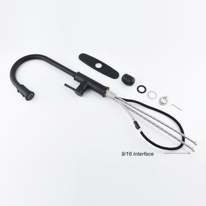 Contemporary Kitchen Faucet with Pull-Down Spray | Single Handle Stainless Steel