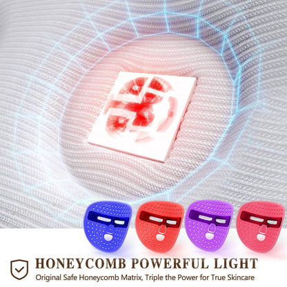 3-in-1 LED Face Mask | Red, Blue & Near-Infrared Light Therapy for Anti-Aging and Acne
