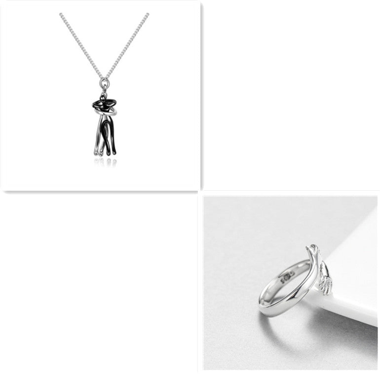 Love Hug Necklace – Minimalist Unisex Pendant for Couples