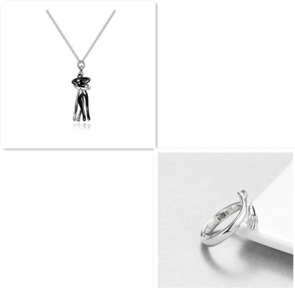 Love Hug Necklace – Minimalist Unisex Pendant for Couples