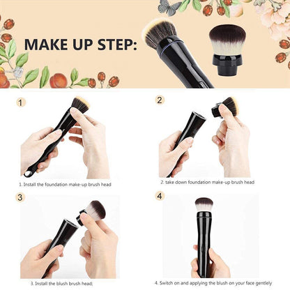 Portable Electric Makeup Brush | Automatic Rotating Cosmetic Brush for Flawless Finish