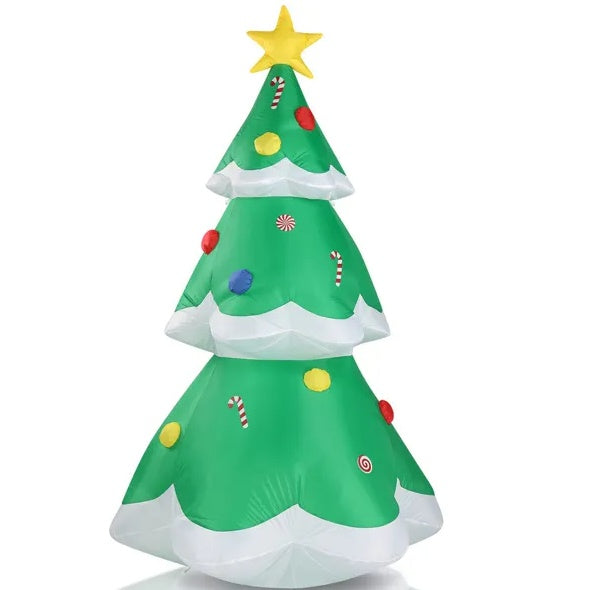 6.9FT Inflatable Christmas Tree | Lighted Holiday Yard Decoration with LED Lights