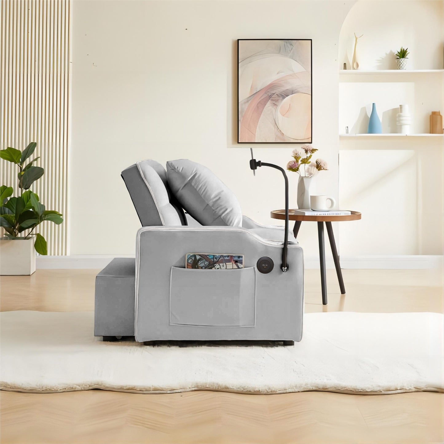 Single-Seat Convertible Chair Bed | Lounger, Sleeper, and Recliner