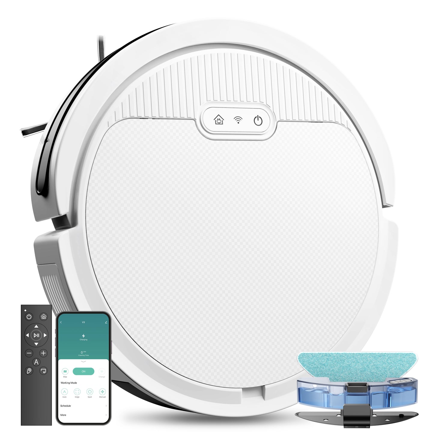 3-in-1 Robot Vacuum & Mop | 5000Pa Suction for Pet Hair & Hard Floors