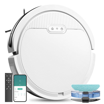 3-in-1 Robot Vacuum & Mop | 5000Pa Suction for Pet Hair & Hard Floors