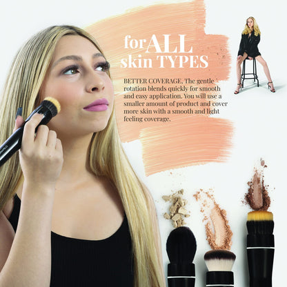 Portable Electric Makeup Brush | Automatic Rotating Cosmetic Brush for Flawless Finish