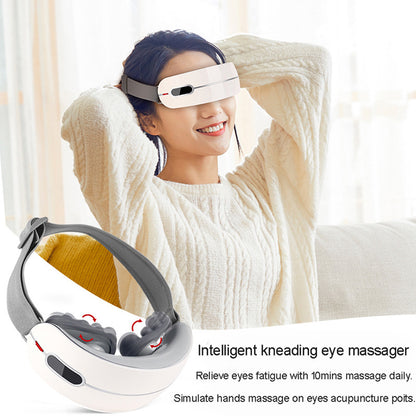 Bluetooth Eye Massager | Vibrating Hot Compress Airbag Kneading Sleep Aid & Eye Care Device