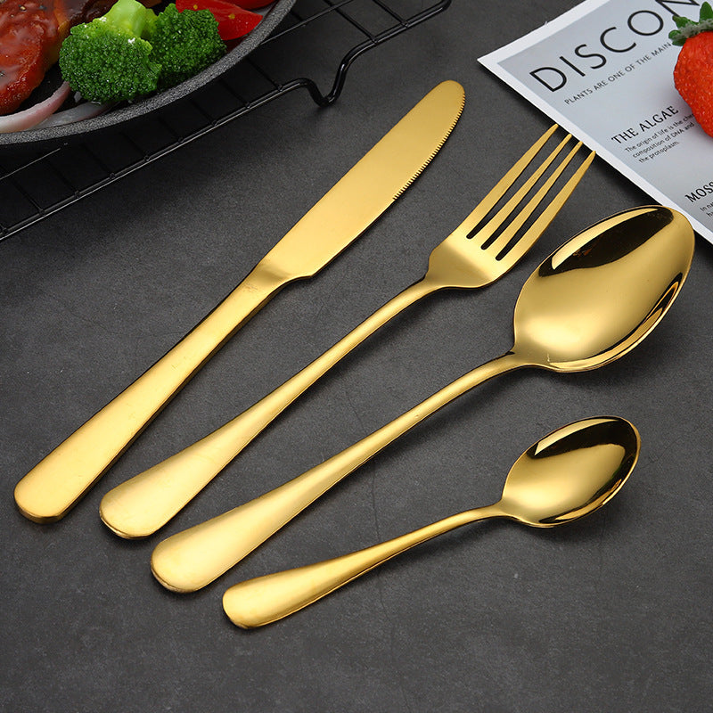 24-Piece Stainless Steel Tableware Set