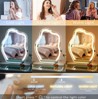 Smart LED Cloud Mirror | 360° Rotating Vanity Mirror with 10X Magnifying Attachment