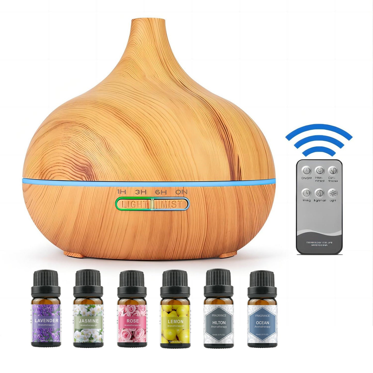 Ultrasonic Cool Mist Aromatherapy Diffuser with 6 Essential Oils | Relaxation & Sleep Aid
