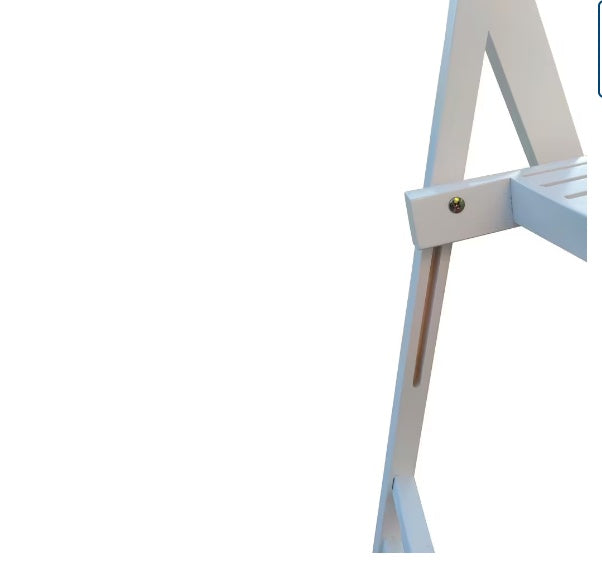 White Slatted Wood Folding Chairs – 4-Pack for Weddings & Events