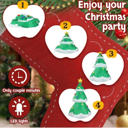 6.9FT Inflatable Christmas Tree | Lighted Holiday Yard Decoration with LED Lights