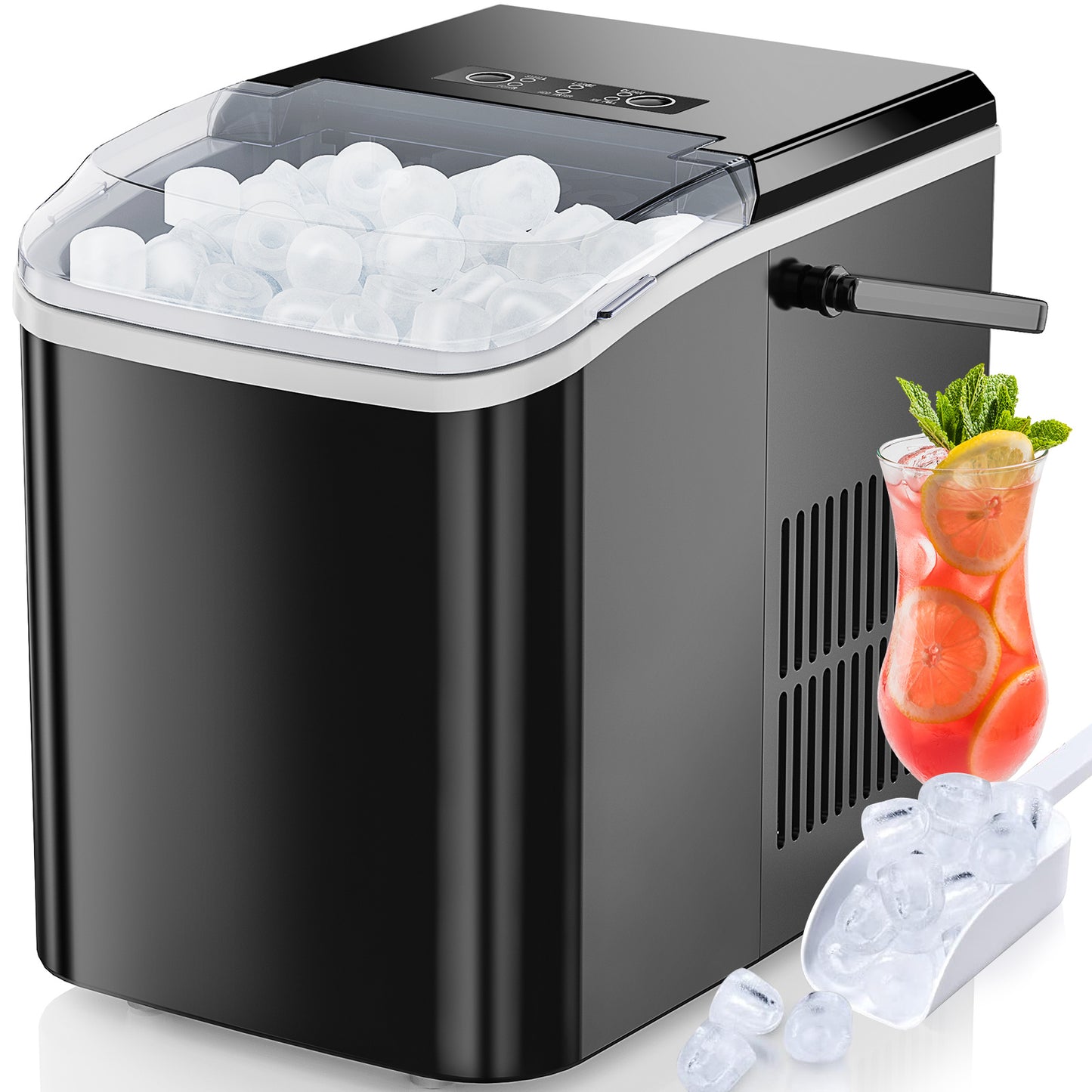 Portable Countertop Ice Maker | 6 Bullet Ice Cubes in 9 Minutes