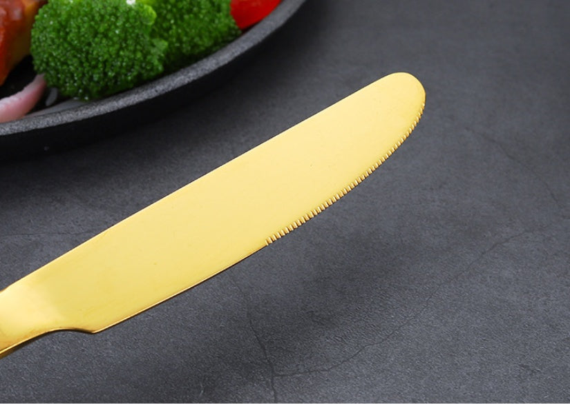 24-Piece Stainless Steel Tableware Set