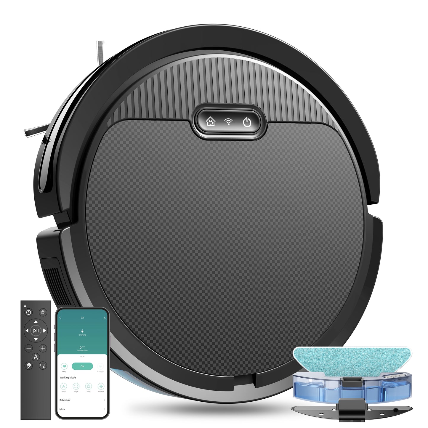 3-in-1 Robot Vacuum & Mop | 5000Pa Suction for Pet Hair & Hard Floors
