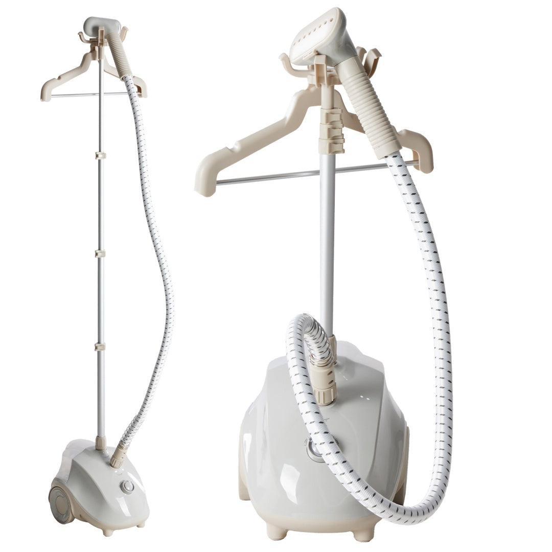 Standing Garment Steamer 1500W | Powerful Clothes Steamer with 1.7L Tank & Roll Wheels