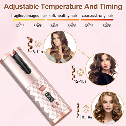 USB Rechargeable Automatic Curling Iron