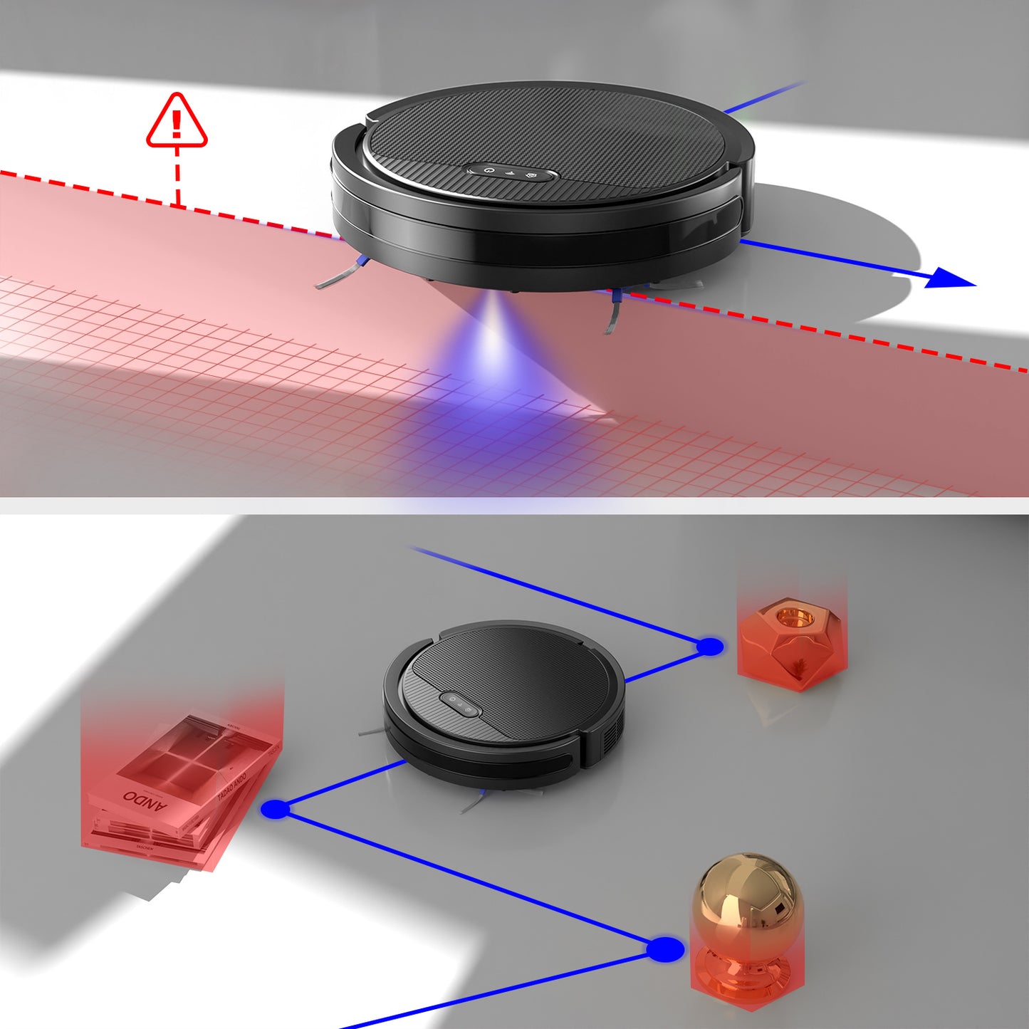 3-in-1 Robot Vacuum & Mop | 5000Pa Suction for Pet Hair & Hard Floors