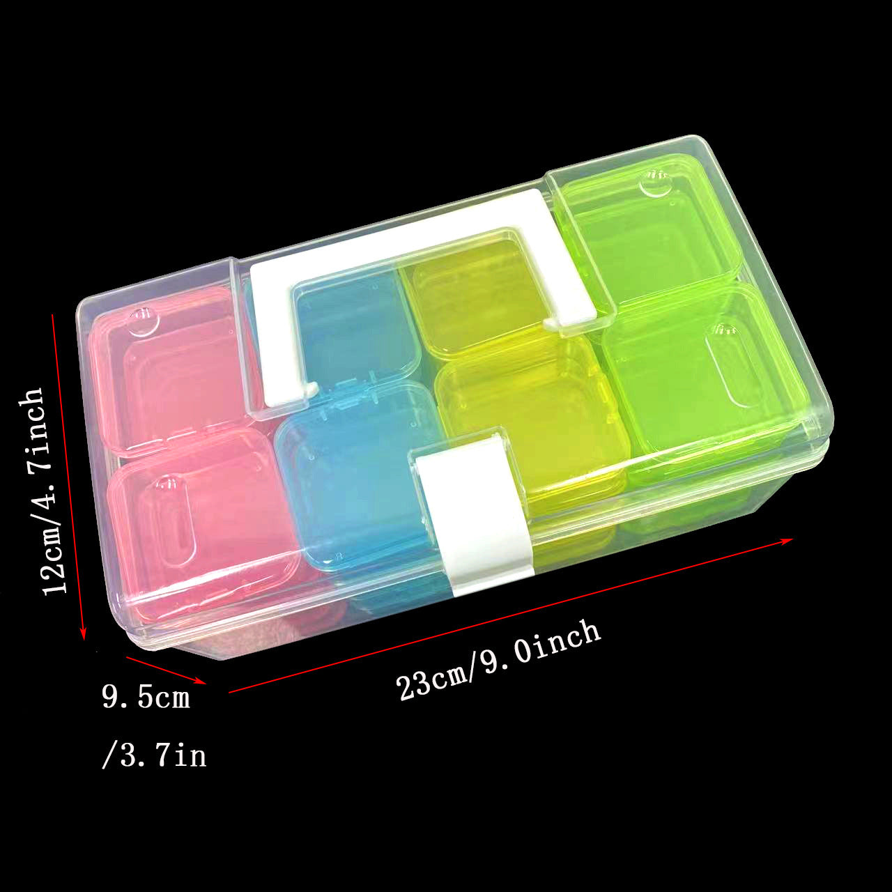 32-Grid Transparent Plastic Storage Box | Large Capacity Clear Organizer for Jewelry, Beads, Crafts & Small Parts