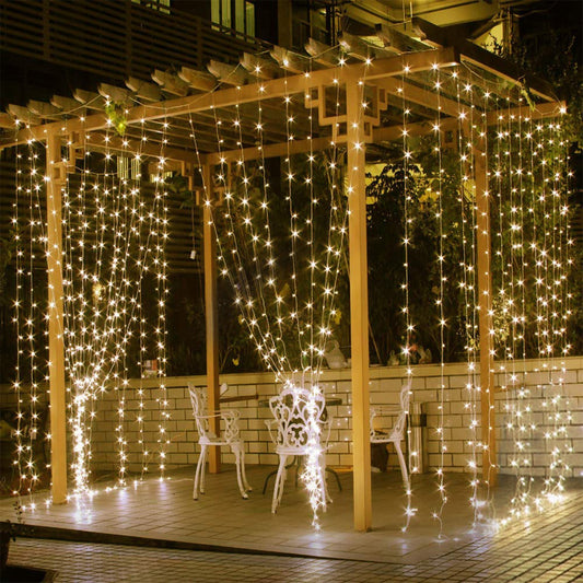 9.8 ft LED Curtain String Light | 300 LEDs, Remote, Multi-Mode, Holiday & Party Decor