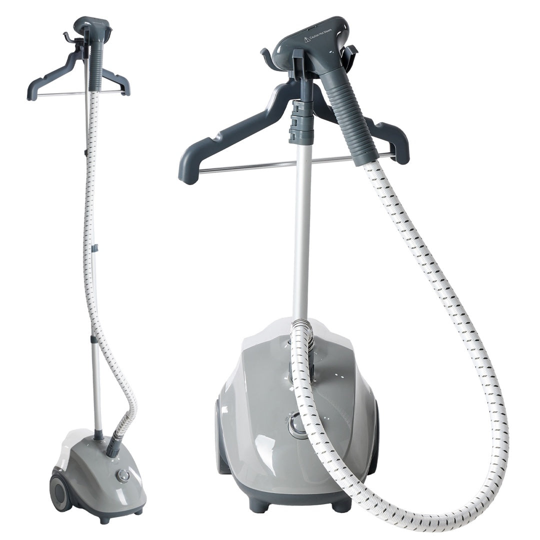Standing Garment Steamer 1500W | Powerful Clothes Steamer with 1.7L Tank & Roll Wheels