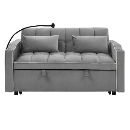 Modern Convertible Sofa Bed | 3-Length Foldable Sofa with Recliner Feature