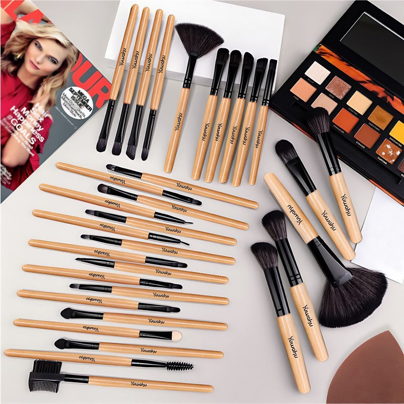 32-Piece Portable Makeup Brush Set | Travel, Business & Outdoor Use