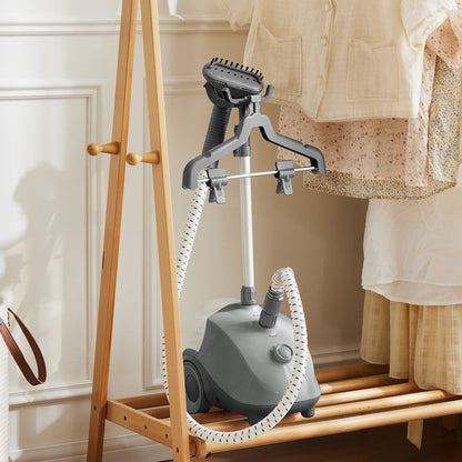 Standing Garment Steamer 1500W | Powerful Clothes Steamer with 1.7L Tank & Roll Wheels