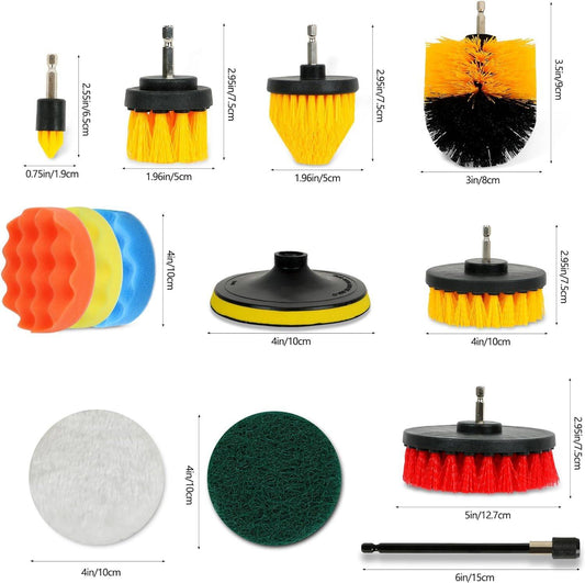 45-Piece Cleaning Brush Kit | Versatile Drill Brushes for Home & Auto