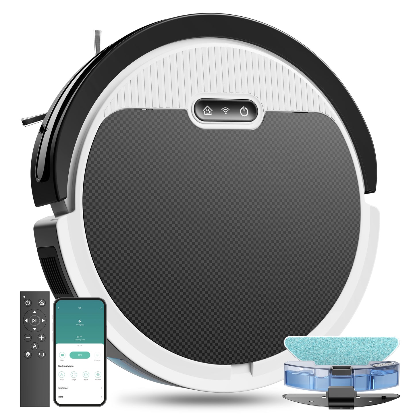3-in-1 Robot Vacuum & Mop | 5000Pa Suction for Pet Hair & Hard Floors