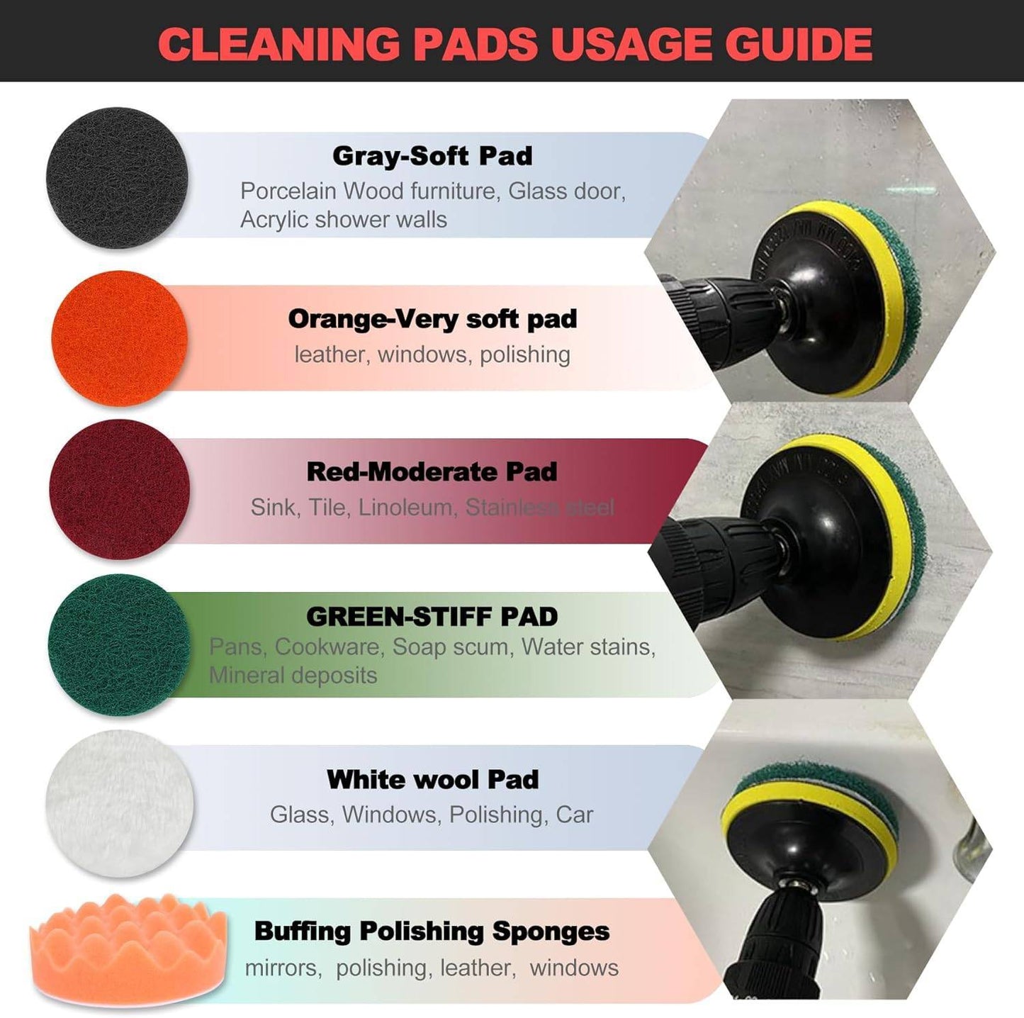 45-Piece Cleaning Brush Kit | Versatile Drill Brushes for Home & Auto