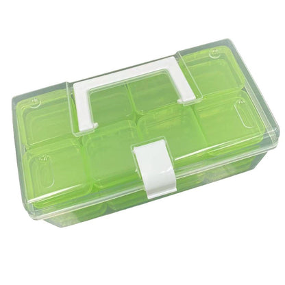 32-Grid Transparent Plastic Storage Box | Large Capacity Clear Organizer for Jewelry, Beads, Crafts & Small Parts