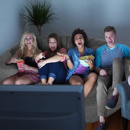 Velvet Bean Bag Cover | 6FT Round Floor Lounge Chair, Dark Grey