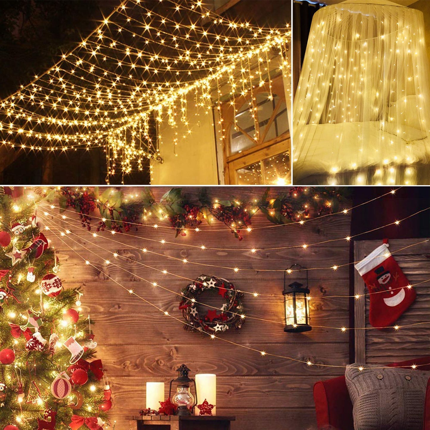 9.8 ft LED Curtain String Light | 300 LEDs, Remote, Multi-Mode, Holiday & Party Decor